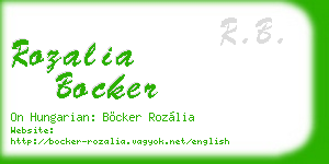 rozalia bocker business card